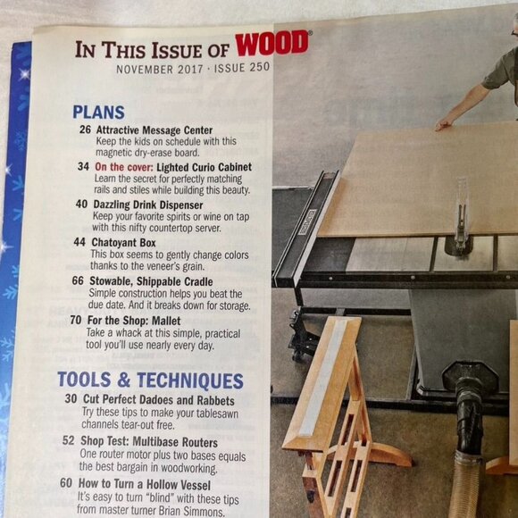 Wood Woodworking Magazine Vol 34 Issue 250 No 6 Nov 2017 Tips Tricks  Techniques - Picture 6 of 9